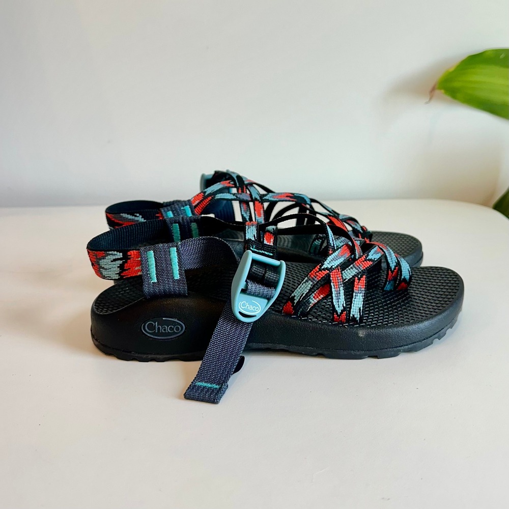 Chaco Womens ZX/2 Classic Aerial Aqua Womens Size 6 Double Strap Toe Loop PU